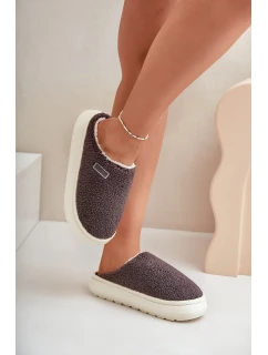 Zateplené Pantofle Na Silné Podešvi Big Star MM274134 Tmavě Šedé