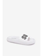 Dámské pantofle na masivní podrážce – bílé Vinceza