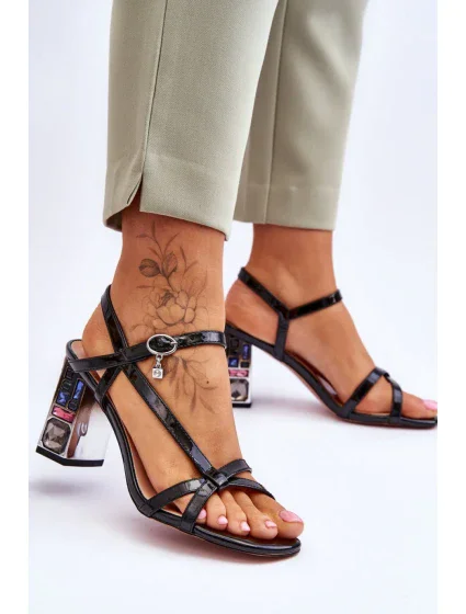 Sandály na podpatku model 179862 Step in style Sandály na podpatku model 179862 Step in style