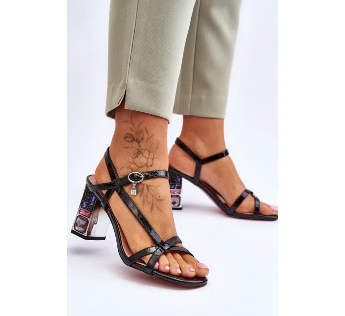 Sandály na podpatku model 179862 Step in style Sandály na podpatku model 179862 Step in style