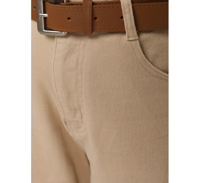 Dámské džíny s páskem mom fit light beige FashionStreet UY2879
