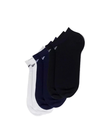 Emporio Armani ponožky Calza bavlna pohodlné 3-Pack námořnická modrá černá bílá Emporio Armani ponožky Calza bavlna pohodlné 3-Pack námořnická modrá černá bílá