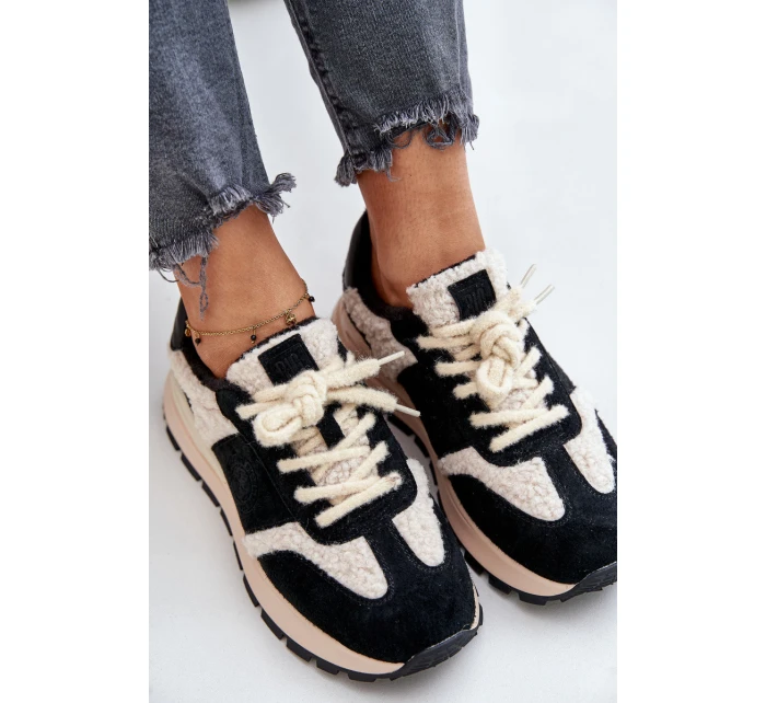 Zateplené dámské kožené sneakersy Big Star OO274A318 HI-POLY SYSTEM černé Zateplené dámské kožené sneakersy Big Star OO274A318 HI-POLY SYSTEM černé