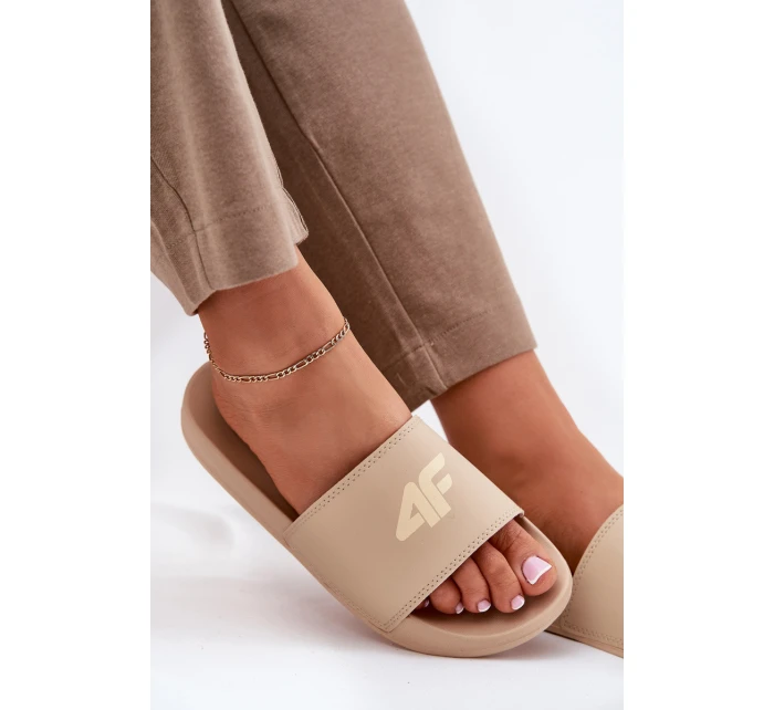 Dámské Pantofle model 21695529 Béžové - 4F Dámské Pantofle model 21695529 Béžové - 4F