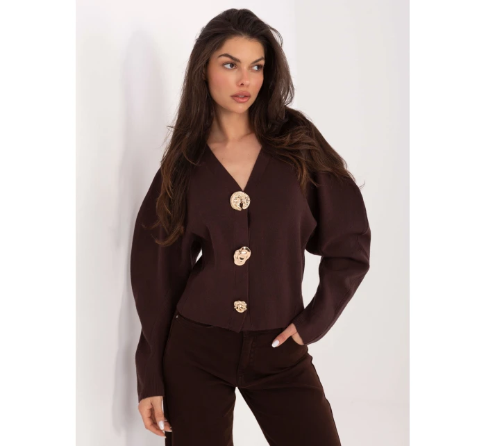 Sweter PM SW model 21776441 ciemny brązowy - FPrice