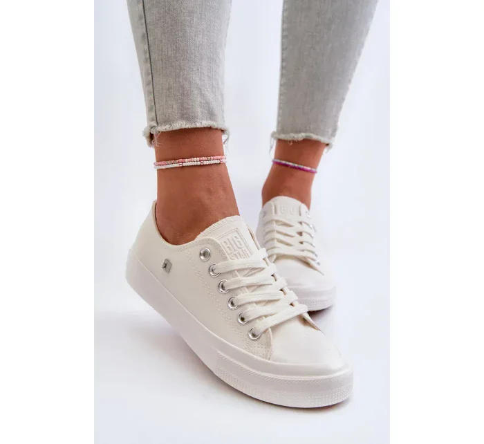 Klasické dámské tenisky Big Star Bílé Klasické dámské tenisky Big Star Bílé