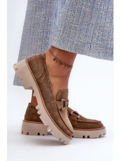 Dámské semišové mokasíny se zdobením D&A Brown