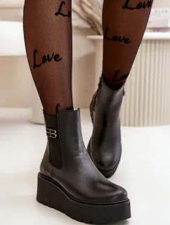 Boty na klínovém podpatku  model 199274 Step in style