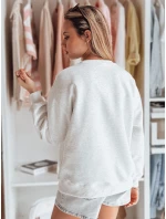 Dámská oversize mikina s výšivkou EASYJOY šedá FashionStreet BY1517
