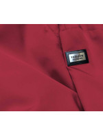 Tmavě červená tenká dámská bunda s ozdobnou lemovkou S'West (B8140-27)