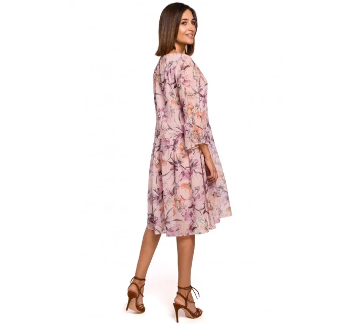 S214 Šifonové šaty se spadlým pasem - model 2