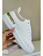 Nízké Dámské Tenisky Na Platformě Z Eko Kůže Bílo-Béžové Nevelena Nízké Dámské Tenisky Na Platformě Z Eko Kůže Bílo-Béžové Nevelena