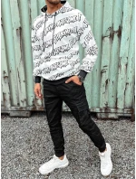 Pánská mikina s kapucí bílá FashionStreet BX5753