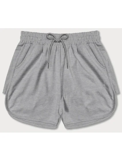 Šedé dámské sportovní šortky model 18369421 - J.STYLE Šedé dámské sportovní šortky model 18369421 - J.STYLE