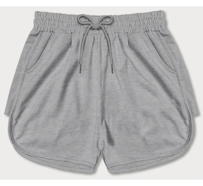 Šedé dámské sportovní šortky model 18369421 - J.STYLE Šedé dámské sportovní šortky model 18369421 - J.STYLE