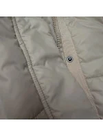 Krátká béžová dámská bunda s kapucí model 20991162 - J.STYLE