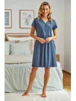 Dámská těhotenská košile 5336 blue - Doctornap Dámská těhotenská košile 5336 blue - Doctornap