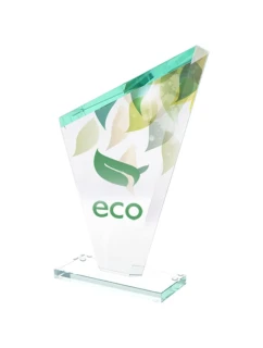 Skleněná trofej s barevným potiskem LuxorJet