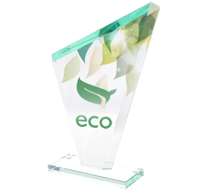 Skleněná trofej s barevným potiskem LuxorJet