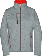Daiber JN 1147 Dámská 2-vrstvá melanžová softshell bunda 02.1147 dark melange/red