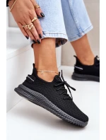 Síťované Nazouvací Sportovní Boty Dámské Černé model 21683372 - Boto Síťované Nazouvací Sportovní Boty Dámské Černé model 21683372 - Boto