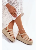 Dámské Sandály S Pásky A Béžové model 21698907 - Boto Dámské Sandály S Pásky A Béžové model 21698907 - Boto