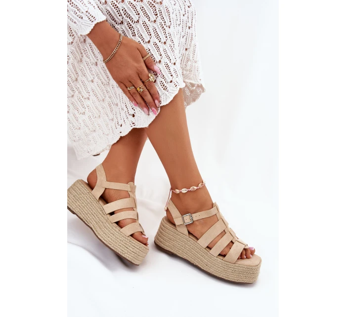 Dámské Sandály S Pásky A Béžové model 21698907 - Boto Dámské Sandály S Pásky A Béžové model 21698907 - Boto