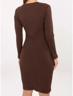 Dámské šaty model 21949090 tmavě hnědé - FPrice