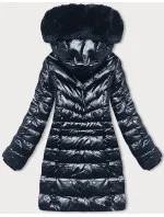 Tmavě modrá vypasovaná dámská zimní bunda model 21246880 - LHD