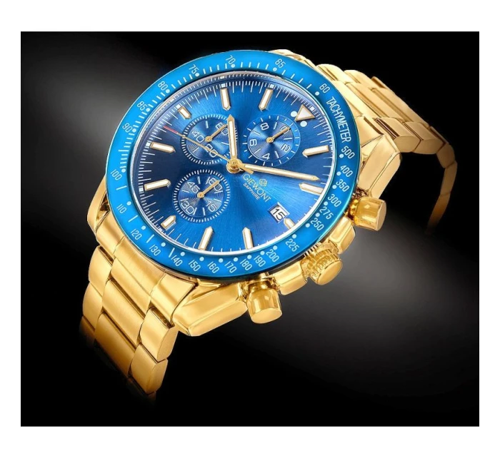 Pánské hodinky Giewont Chronograph Sapphire Gold Blue GW8720-B6 Pánské hodinky Giewont Chronograph Sapphire Gold Blue GW8720-B6