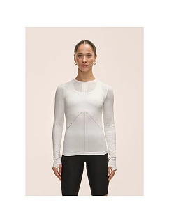 Dámské tričko Casall Maze Long Sleeve, bílé