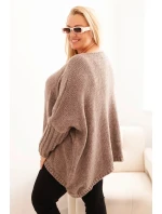 Svetr dámský Plus Size z model 21297044 s volným střihem a rukávem 3/4 fango - K-Fashion