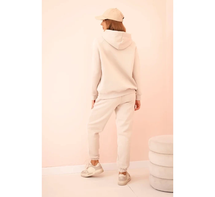 Dámský bavlněný model 21310090 komplet s potiskem béžový - K-Fashion