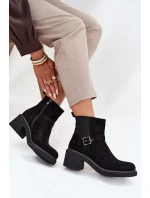 Dámské kotníkové boty na s přezkou černé model 21707424 - Boto Dámské kotníkové boty na s přezkou černé model 21707424 - Boto