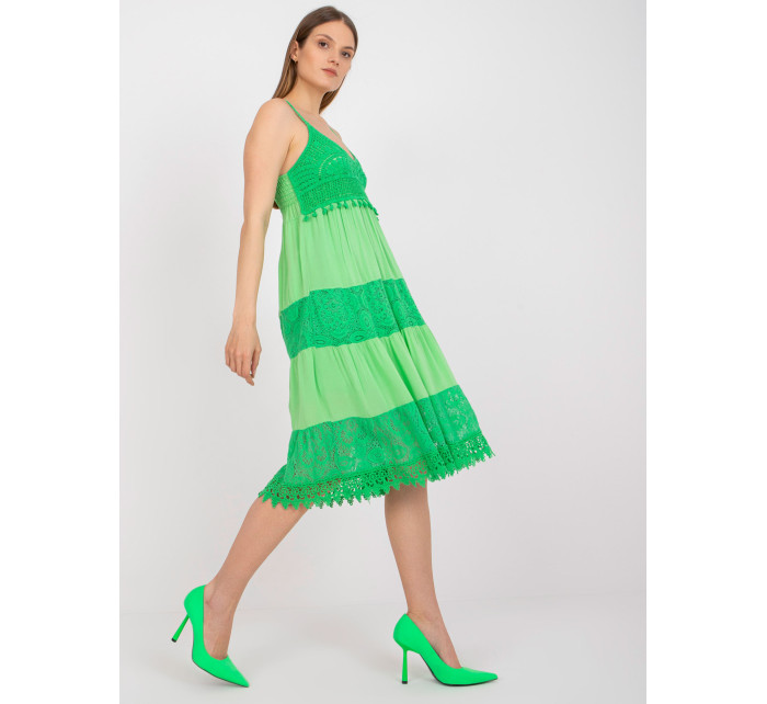 Zelené viskózové šaty z OH BELLA