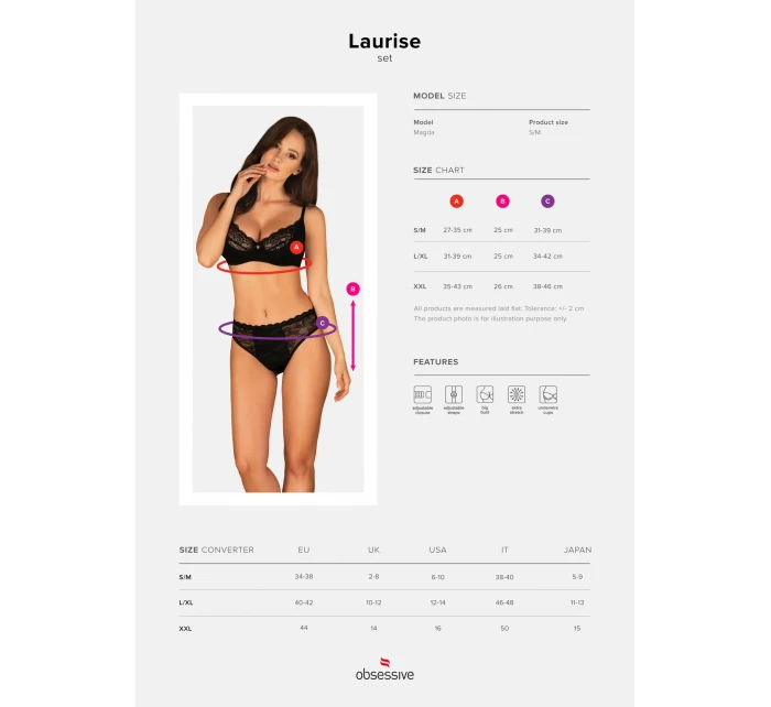 Elegantní set Laurise set 2XL/3XL - Obsessive