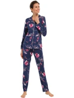 Dámské pyžamo model 18987976 tm. modré vzor - Pastunette