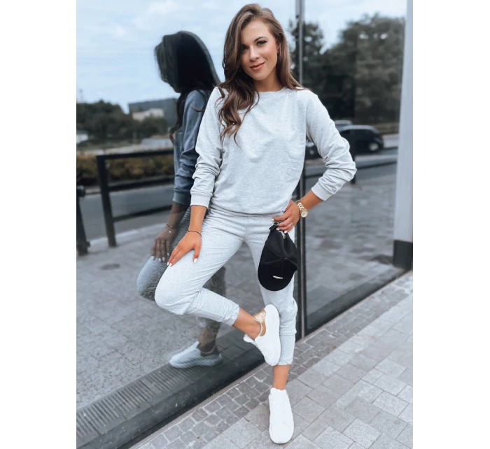 MILIAN dámská tepláková souprava světle šedá FashionStreet AY0816z