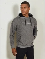 Pánská antracitová mikina s potiskem FashionStreet BX5723