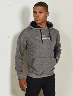 Pánská antracitová mikina s potiskem FashionStreet BX5723
