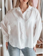 Dámská košile oversize SATINIA bílá FashionStreet DY0449 Dámská košile oversize SATINIA bílá FashionStreet DY0449
