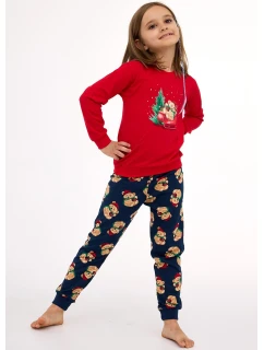 Cornette Dětské dívčí pyžamo 594/186 Teddy length/r Christmas 86-128