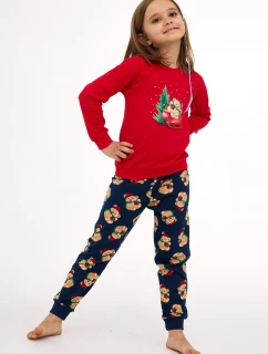 Cornette Dětské dívčí pyžamo 594/186 Teddy length/r Christmas 86-128