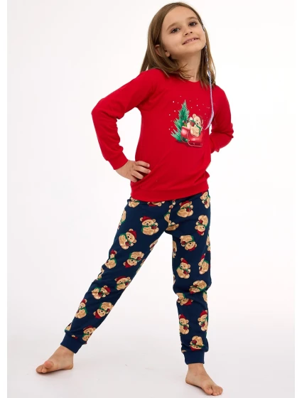 Cornette Dětské dívčí pyžamo 594/186 Teddy length/r Christmas 86-128 Cornette Dětské dívčí pyžamo 594/186 Teddy length/r Christmas 86-128