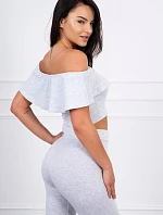 Sada s volánky světle šedá