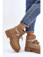 Dámské kotníčkové boty se a šněrováním khaki model 21644678 - Boto Dámské kotníčkové boty se a šněrováním khaki model 21644678 - Boto