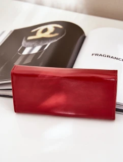 Eko Kožená Hladká Dámská Peněženka Červená Erolia