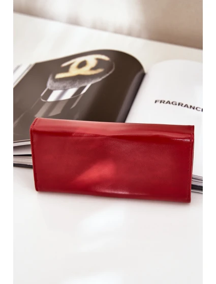 Eko Kožená Hladká Dámská Peněženka Červená Erolia Eko Kožená Hladká Dámská Peněženka Červená Erolia