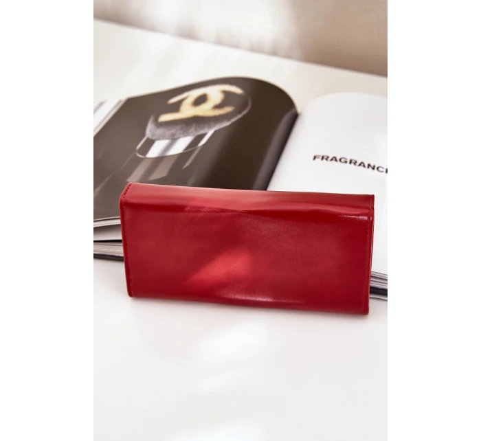 Eko Kožená Hladká Dámská Peněženka Červená Erolia Eko Kožená Hladká Dámská Peněženka Červená Erolia