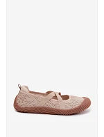 Sportovní baleríny s pásky  Béžové model 22158867 - Artiker